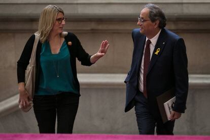 Quim Torra y Elsa Artadi en el Parlament.