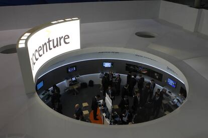 En el interior del recinto ferial, la caseta de la consultora Accenture.