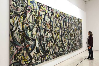 &#039;Mural&#039; de Jackson Pollock en el Museo Picasso de M&aacute;laga.