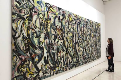 &#039;Mural&#039; de Jackson Pollock en el Museo Picasso de M&aacute;laga.