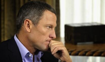 Lance Armstrong durante la entrevista con Oprah.