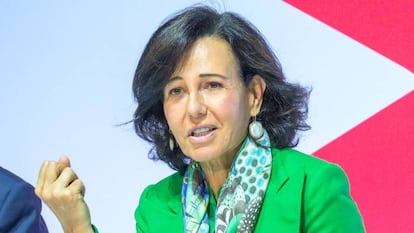 Ana Botín, durante su participación en la junta general de accionistas de Universia.