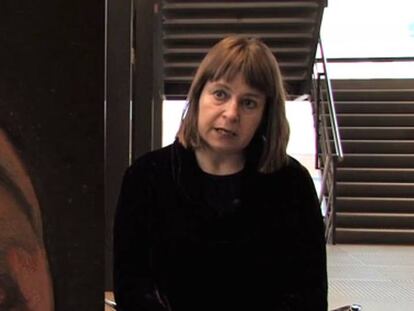 Carmen Bernárdez, en un documental sobre María Blanchard.