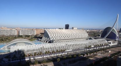 La Ciudad de las Artes y las Ciencias de Valencia, obra del arquitecto Santiago Calatrava.