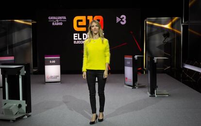 Cayetana Álvarez de Toledo, con un jersey amarillo en el debate de las generales.