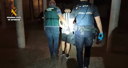 Detención del estafador El Parrita, en la Casa de Pilatos, en Sevilla.