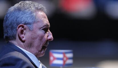 Raúl Castro, este lunes en la Cumbre de Chile.