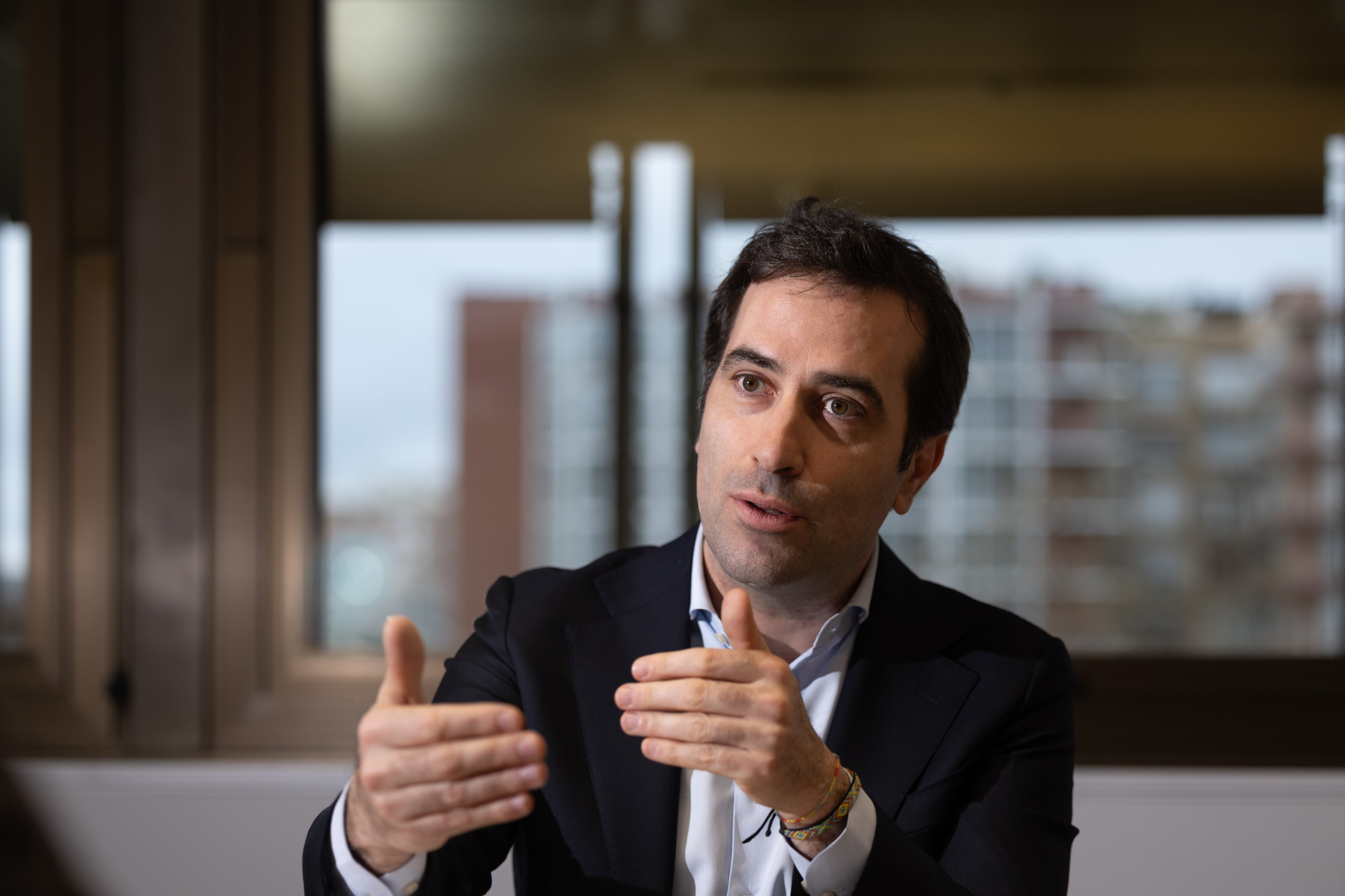 Carlos Cuerpo, durante la entrevista.