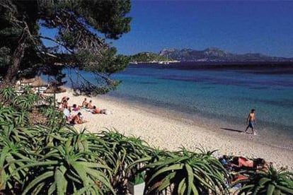 En abril, el agua de playas mediterráneas como la de Formentor, en Mallorca, está lo bastante templada como darse un chapuzón.