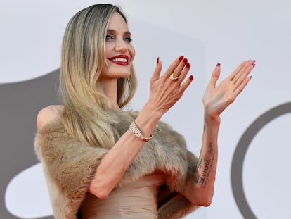 Angelina Jolie, antes de la proyección de gala de 'Maria', el pasado 29 de agosto, en el festival de Venecia.