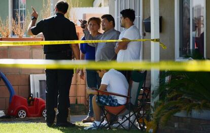 Miembros de la familia asesinada en Downey (California).