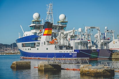 El 'Odn de Buen', en el puerto de Vigo.