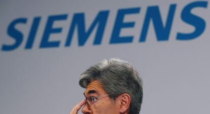 El presidente de Siemens, Joe Kaeser, en una rueda de prensa el pasado mes de noviembre en Belín.