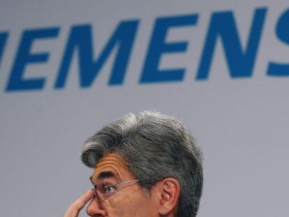 El presidente de Siemens, Joe Kaeser, en una rueda de prensa el pasado mes de noviembre en Belín.