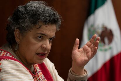 Beatriz Paredes en la sede del Senado de la República, en Ciudad de México, el 23 de agosto de 2022.