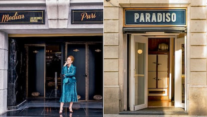 5. Lo que oculta la fachada
Parece una tienda de pastrami en el Born barcelonés, pero es la coctelería Paradiso (derecha). En Madrid, a simple vista hay un baño, pero esconde el Bar Hemingway, donde el americano apuraba la noche. Y la fachada de una mercería de Lavapiés oculta Medias Puri (izquierda), cuyo creador, Iñaki Fernández (The Hole), da la clave: «El juego de los nuevos clandestinos son las experiencias inesperadas».