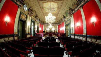 La Sala de lo penal del Supremo donde se ha hecho el juicio del 'procés'.