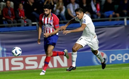 Imagen de la Supercopa de Europa conquistada por el Atlético de Madrid frente al Real Madrid en Tallin (Estonia).