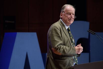 El col&iacute;der del ultraderechista Alternativa para Alemania (Afd), Alexander Gauland el pasado mi&eacute;rcoles en un mitin en Pforzheim, al suroeste de Alemania. 