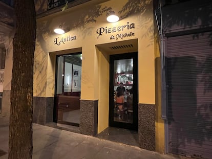 Fachada de la pizzería más antigua de Nápoles, que ha abierto en Madrid, en una imagen cedida.