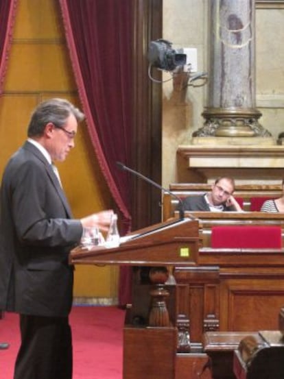 El presidente Artur Mas en el debate de política general.