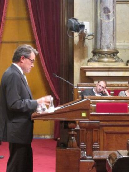 El presidente Artur Mas en el debate de política general.