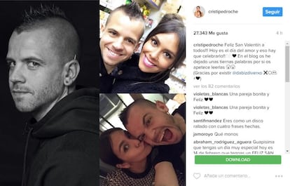 Cristina Pedroche ha preparado este combo con fotos de su esposo, Dabiz Muñoz. 