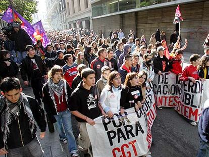 Manifestación contra la reforma educativa