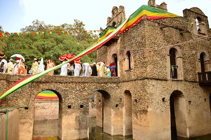 Celebración del Timkat en Etiopía.