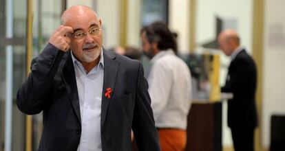 José Antonio Pastor este lunes en el Parlamento vasco. 