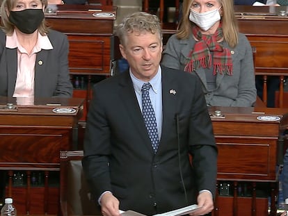 O republicano Rand Paul no Senado dos EUA.