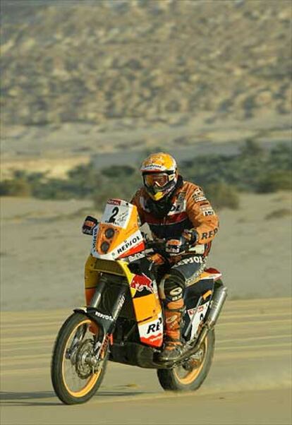 El motociclista Marc Coma (KTM), en el Rally de los Faraones.