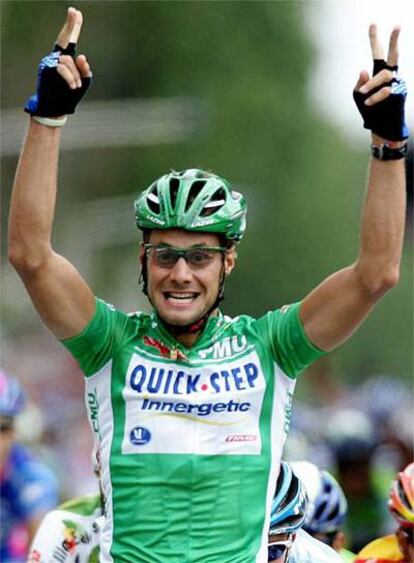 El ciclista del equipo Quick.Step Tom Boonen celebra una victoria