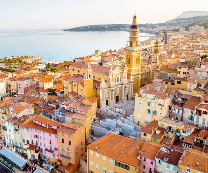 Vista de la ciudad de Menton, en la Costa Azul.