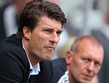 Michael Laudrup, entrenador del Swansea, durante el partido ante el West Ham