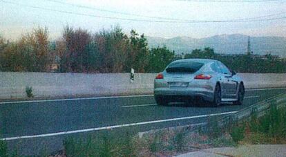 El coche de Amaya fotografiado por el radar de la DGT.