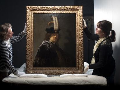 'Autorretrato con gorro y pluma blanca', de Rembrandt, pertenece al English National Trust.