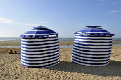 La playa de Cabourg, en Normandía (Francia).