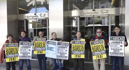 Manifestación contra las cláusulas suelo.