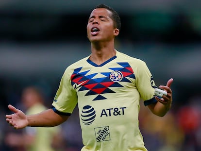 Giovani Dos Santos, durante un partido con el América en febrero de 2020.