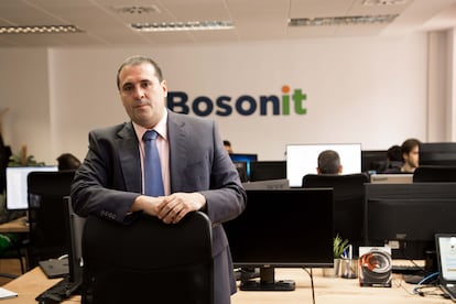 El emprendedor Miguel Fernández, en las oficinas de la consultora tecnológica Bosonit.