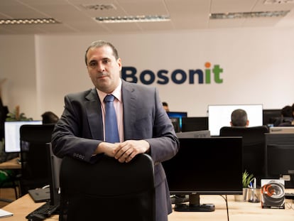 El emprendedor Miguel Fernández, en las oficinas de la consultora tecnológica Bosonit.