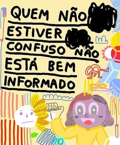 Pedro Vinício, 15 anos, posta ilustrações com frases engraçadas no Instagram.