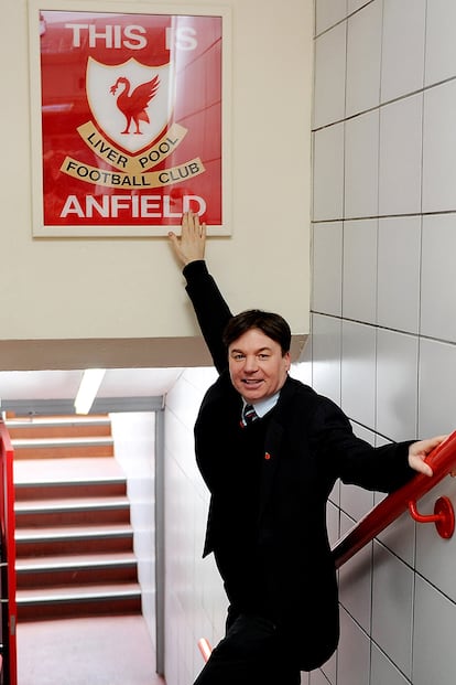 Mike Myers

El intérprete estadounidense conocido por película como Austin Powers debe su amor por el Liverpool a sus padres, nacidos cerca de la ciudad británica.