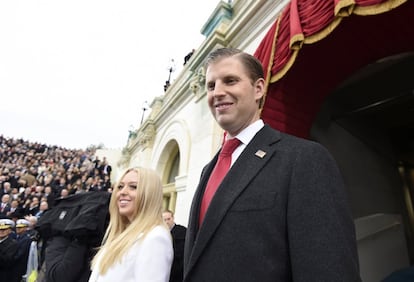 Eric e Tiffany Trump, filhos do novo presidente.