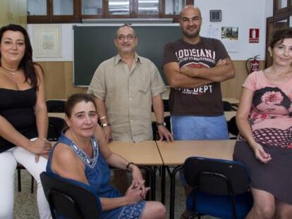 Varios alumnos de la academia Nuestra Señora de la Esperanza de Málaga.