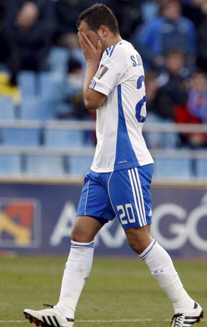 Said Boutahar, tras marcar el gol ante el Deportivo.