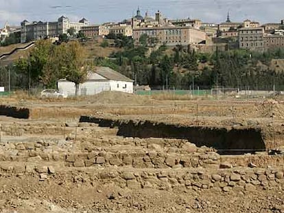 Vista de las excavaciones en la Vega Baja de Toledo.