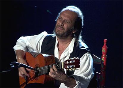 Paco de Lucía, en su actuación de esta noche en el festival de jazz de Vitoria.