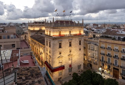 Una panorámica del Palau de la Generalitat Valenciana.